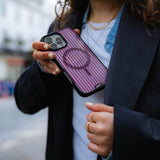 Mulberry Protective Phone Case - Pinstripe MagSafe