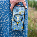 Floral Blue Protective Phone Case - Flowers MagSafe