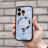 Sky Blue Protective Phone Case - Marbled MagSafe
