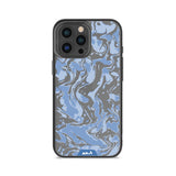 Sky Blue Protective Phone Case - Marbled