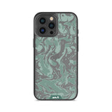 Sage Green Protective Phone Case - Marbled