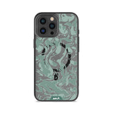 Sage Green Protective Phone Case - Marbled MagSafe