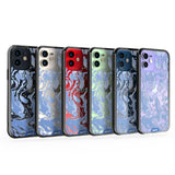 Sky Blue Protective Phone Case - Marbled