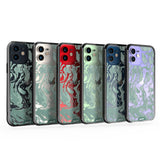 Sage Green Protective Phone Case - Marbled