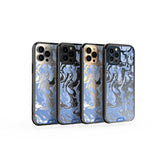 Sky Blue Protective Phone Case - Marbled
