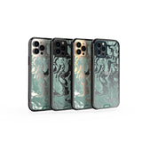 Sage Green Protective Phone Case - Marbled