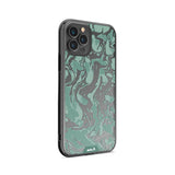 Sage Green Protective Phone Case - Marbled