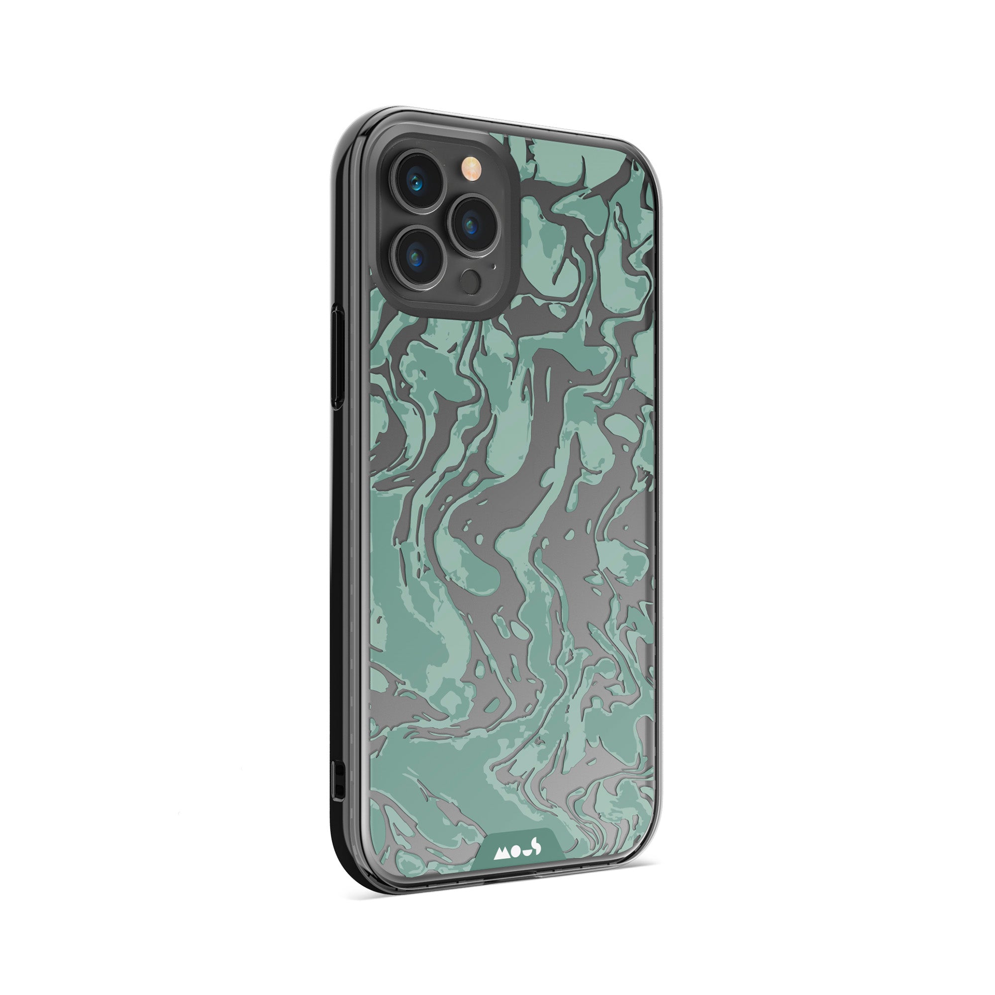 Sage Green Protective Phone Case - Marbled
