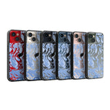 Sky Blue Protective Phone Case - Marbled