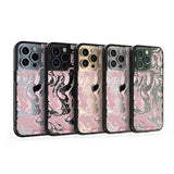 Dusky Pink Protective Phone Case - Marbled