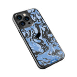 Sky Blue Protective Phone Case - Marbled