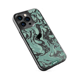Sage Green Protective Phone Case - Marbled