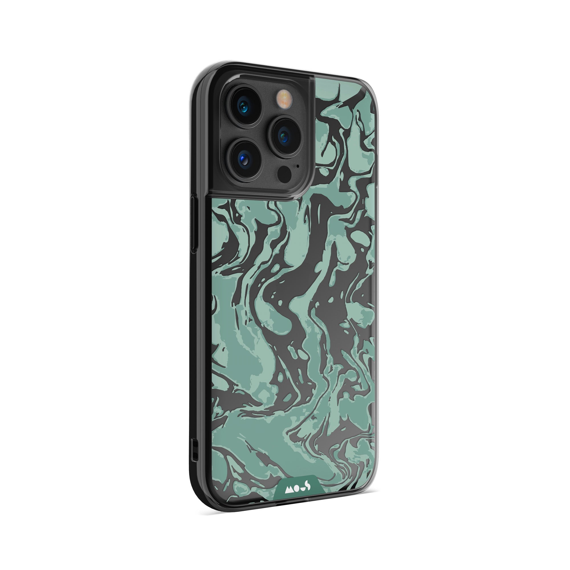 Sage Green Protective Phone Case - Marbled