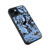 Sky Blue Protective Phone Case - Marbled