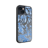 Sky Blue Protective Phone Case - Marbled