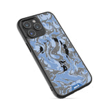 Sky Blue Protective Phone Case - Marbled MagSafe