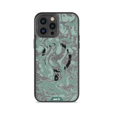 Sage Green Protective Phone Case - Marbled MagSafe