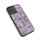 Lilac Protective Phone Case - Marbled