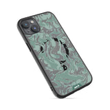 Sage Green Protective Phone Case - Marbled MagSafe