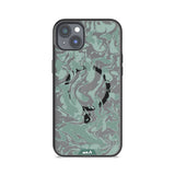 Sage Green Protective Phone Case - Marbled MagSafe