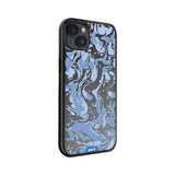 Sky Blue Protective Phone Case - Marbled