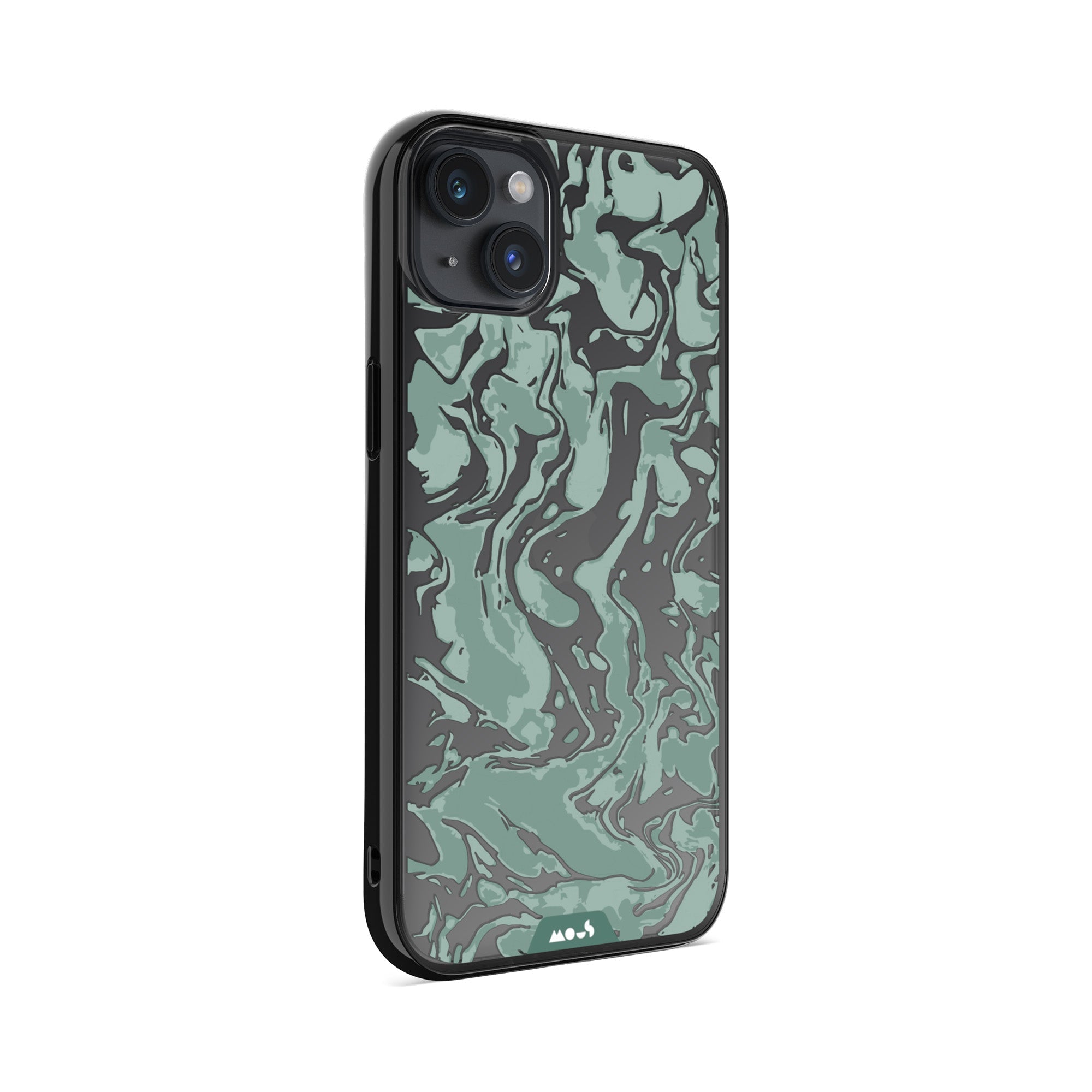 Sage Green Protective Phone Case - Marbled
