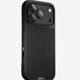 Black Leather Protective Phone Case - Limitless