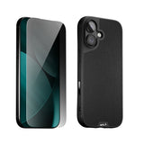 Black Leather Protective Case and Screen Protector - Apple Essentials Kit