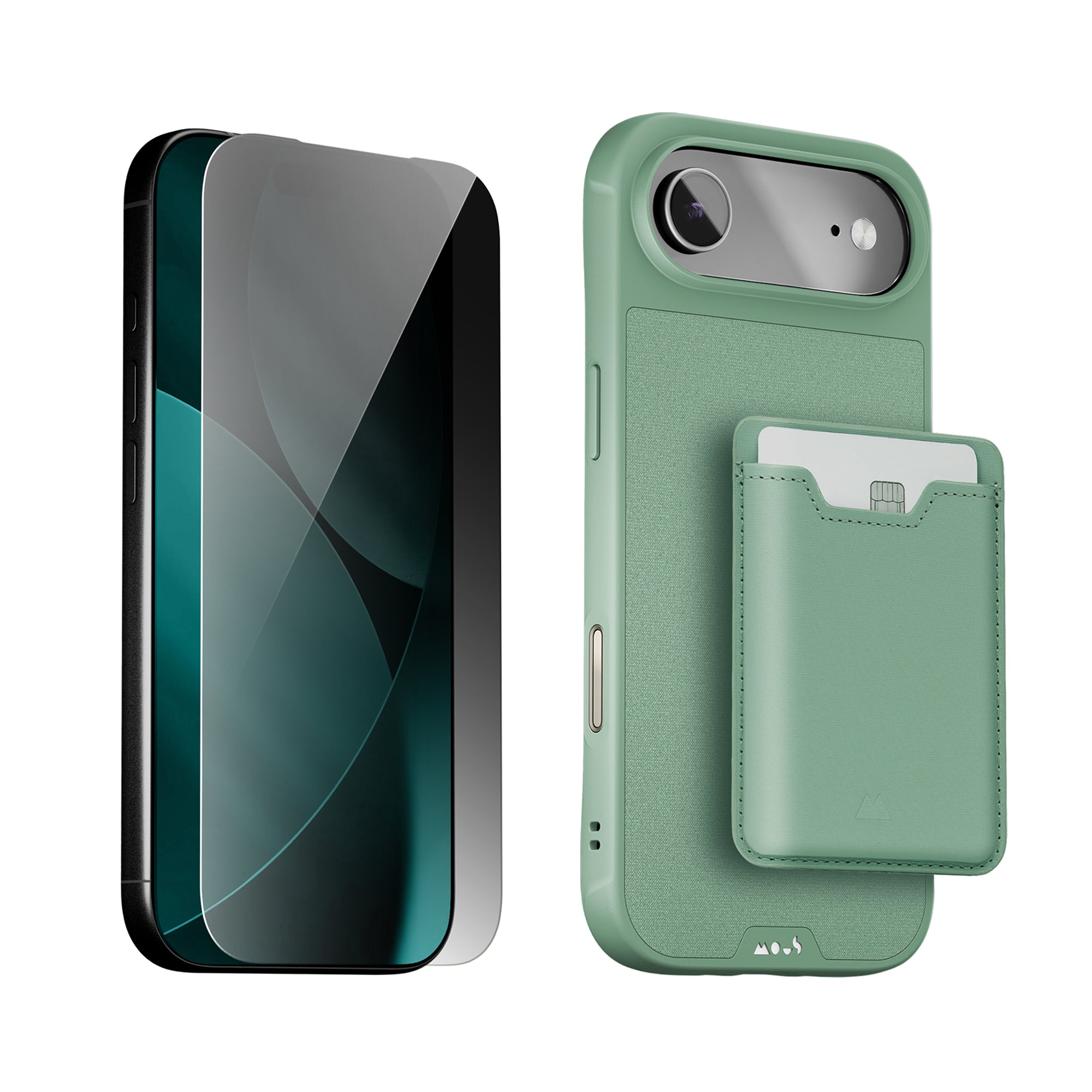 Sage Protective Case, Screen Protector and Card Wallet - Apple Starter Kit